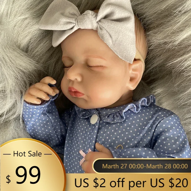 50 см Куклы-Реборн LouLou Sleeping Baby Touch Soft с 3D Кожей, Настоящие Детские Куклы, Игрушечная Фигурка Для Девочек В подарок