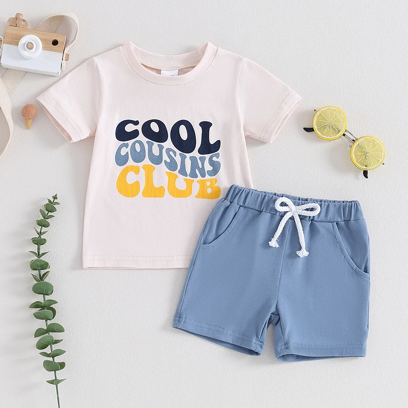 Короткий комплект для мальчика, футболка, короткая верхняя одежда для младенцев, пасхальные наряды, одежда