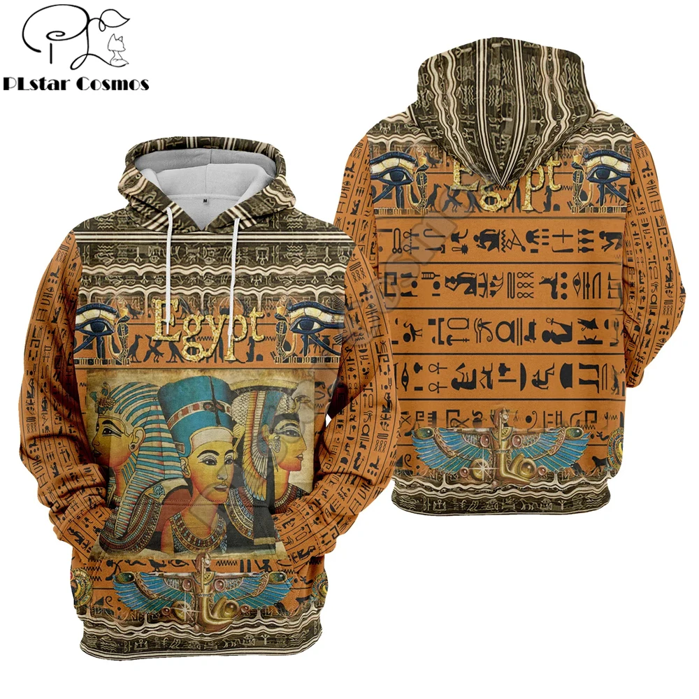 Мужские Модные толстовки с 3D принтом фараона Тутанхамона в Египте, осенний пуловер Унисекс, повседневная куртка, спортивные костюмы TDD48