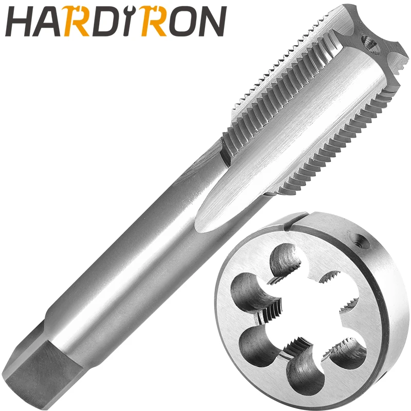 Hardiron M26 X 2 Набор метчиков и штампов для левой руки, машинный метчик M26 x 2.0 и круглая матрица