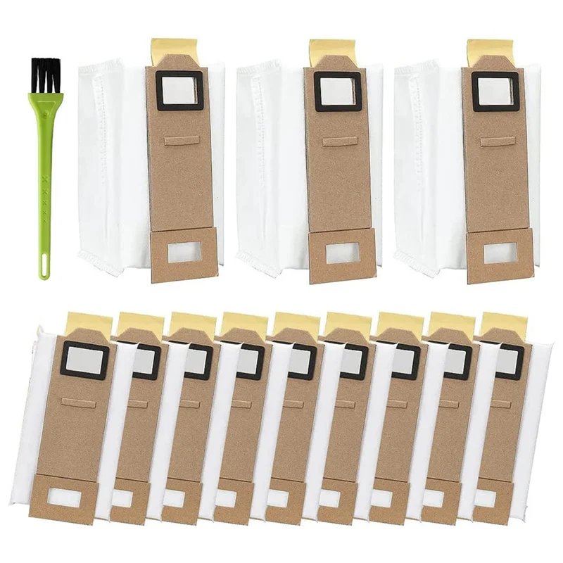12 упаковок аксессуаров для пылесборников Xiaomi Roborock S7 S7 Plus S7 +, запасные части для пылесоса, мешки для пылесоса