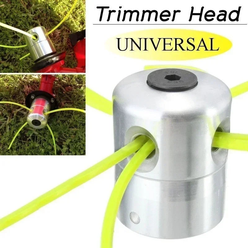 Универсальная алюминиевая триммерная головка с четырьмя триммерными лесками для кустореза триммера для травы