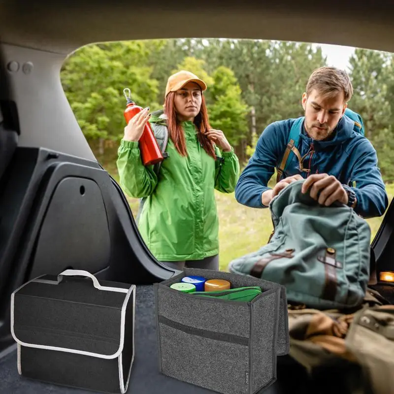 Сумка для хранения продуктов в багажнике автомобиля Износостойкий Противоскользящий Многофункциональный органайзер для багажника автомобиля