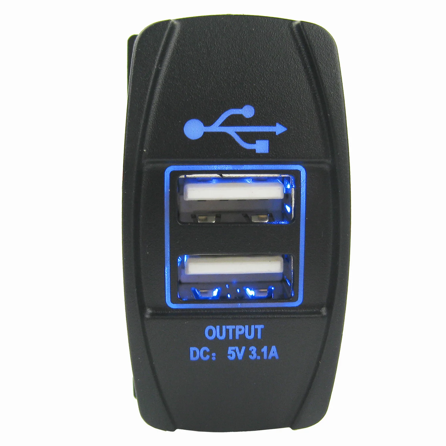 5V 3.1A Двойная двухпортовая панель USB-зарядного устройства для морской лодки RV Car
