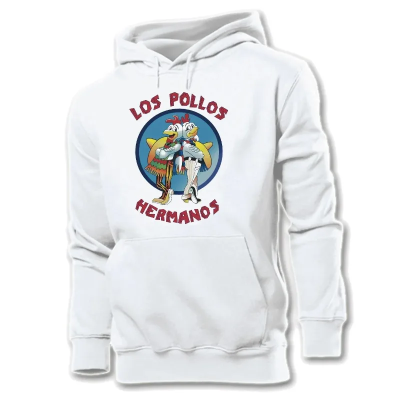 Популярный американский сериал LOS POLLOS Hermanos B-Дизайн цыпленка во все тяжкие, толстовка унисекс, топы с капюшоном, аниме-толстовка