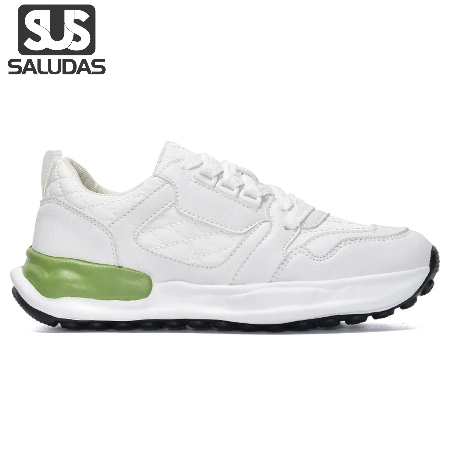 Кроссовки SALUDAS, женские теннисные туфли, зимняя повседневная спортивная обувь для женщин, легкие удобные дышащие белые кроссовки на толстой подошве