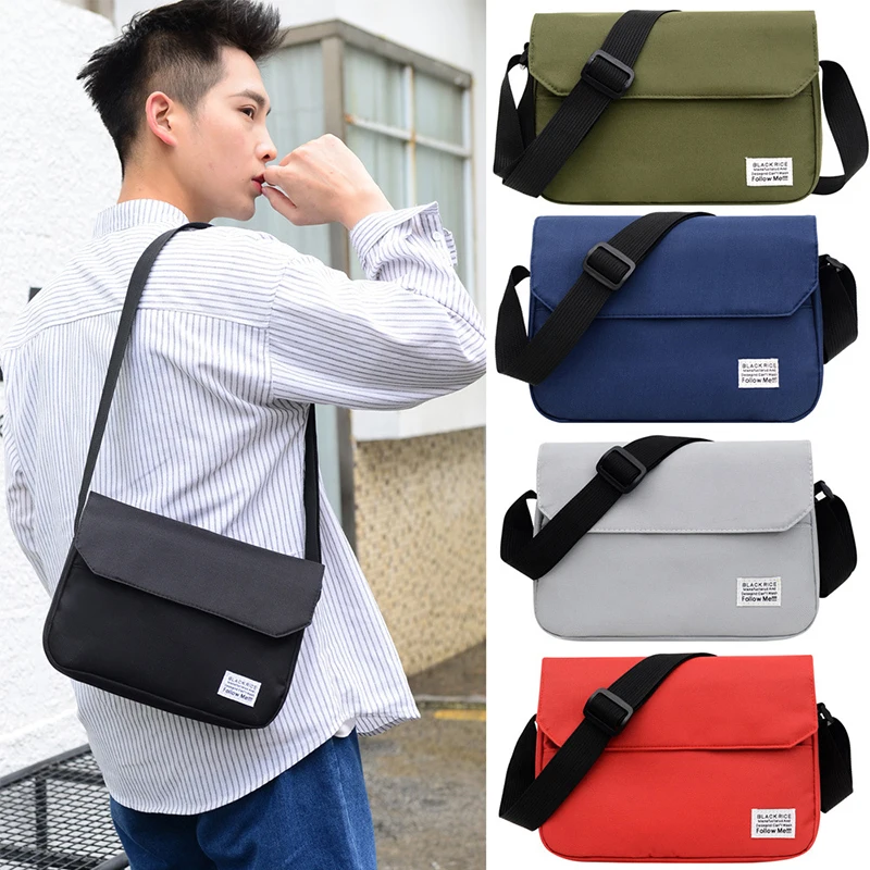 Сумка почтальона, универсальная сумка через плечо, повседневная сумка через плечо, сумка с крышкой, женская сумка, корейская версия, простая мужская сумка через плечо