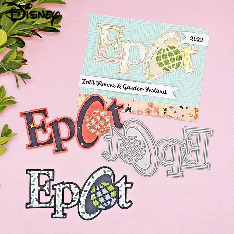 Штампы для резки металла Epcot Word Disney для вырезания бумажных карточек для альбома 