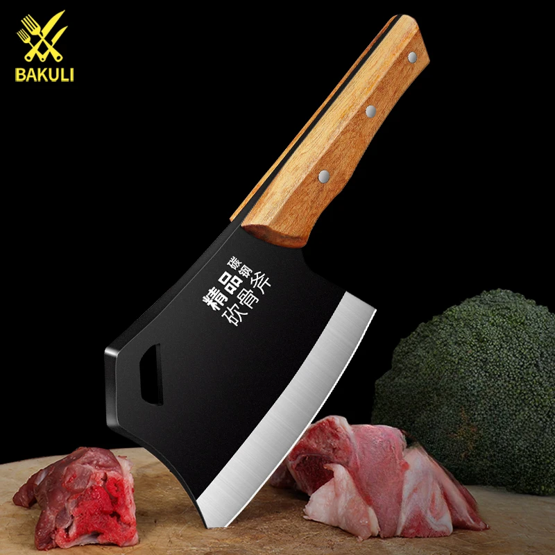 Острый нож BAKULI, нож двойного назначения из нержавеющей стали, специализированный нож для резки костей, нож высокой твердости
