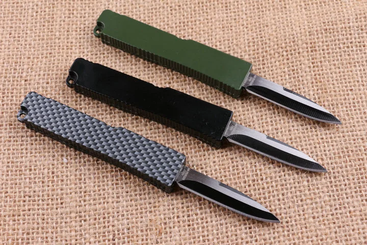 Micro OTF Tech Knife Combat Troo Series 440 Стальное лезвие Твердостью 57HRC Ручка из цинковоалюминиевого сплава Карманный нож для самообороны
