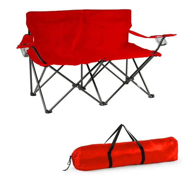 Раскладной двухместный стул в стиле Loveseat на стальной раме от (красный, 31,5 
