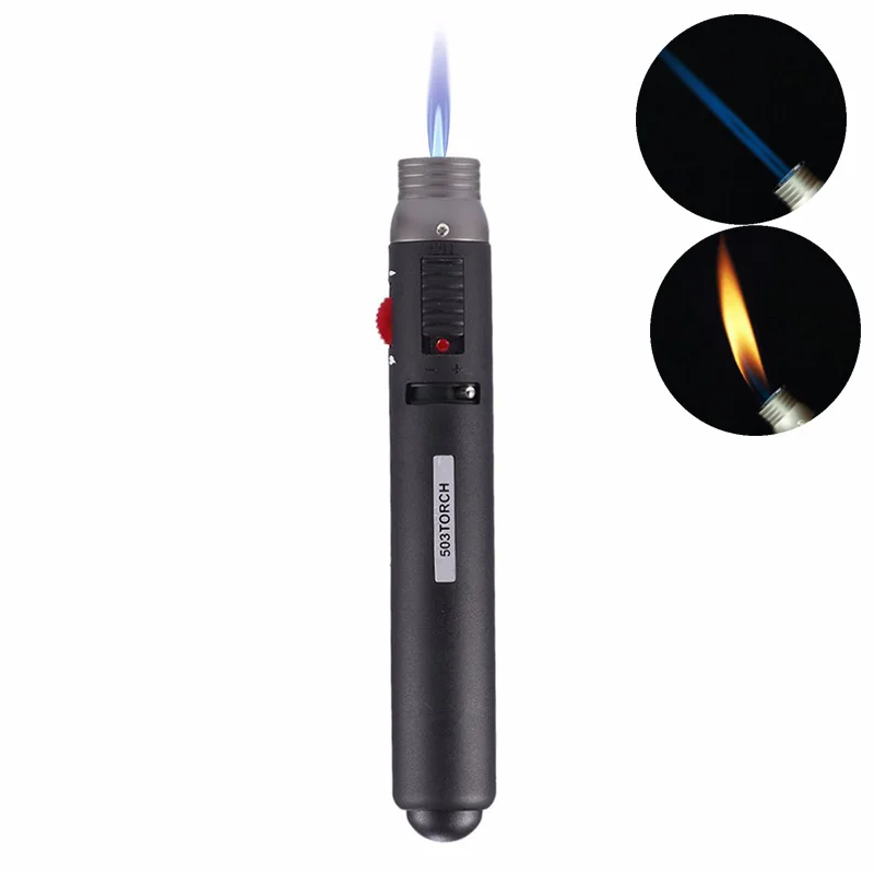 Горелка Mini Jet Pencil Flame 503 для газовой сварки бутаном, паяльная зажигалка с регулируемым пламенем 2 вида