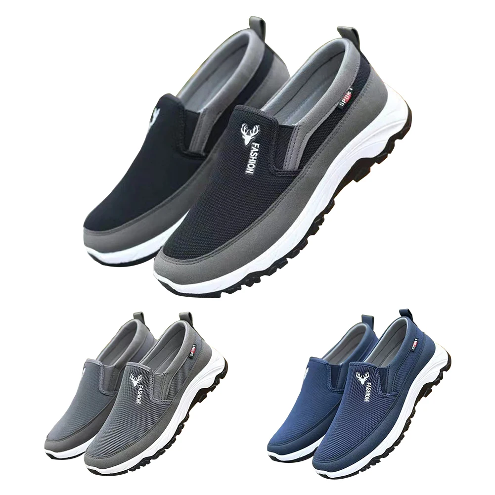 Мужская обувь в стиле пенни-боут, спортивная обувь, Дышащие кроссовки для бега, пешие прогулки, плоские Удобные для активного отдыха, пешие прогулки