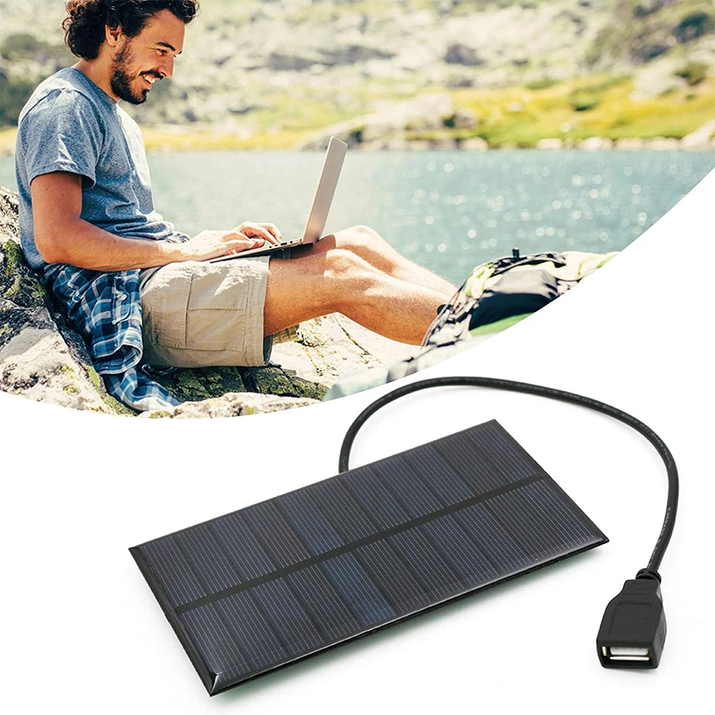 5,5 В 300 мА 1,65 Вт Солнечная панель Power Bank USB зарядное устройство для смартфона Портативная зарядная плата для кемпинга на открытом воздухе пеших прогулок скалолазания