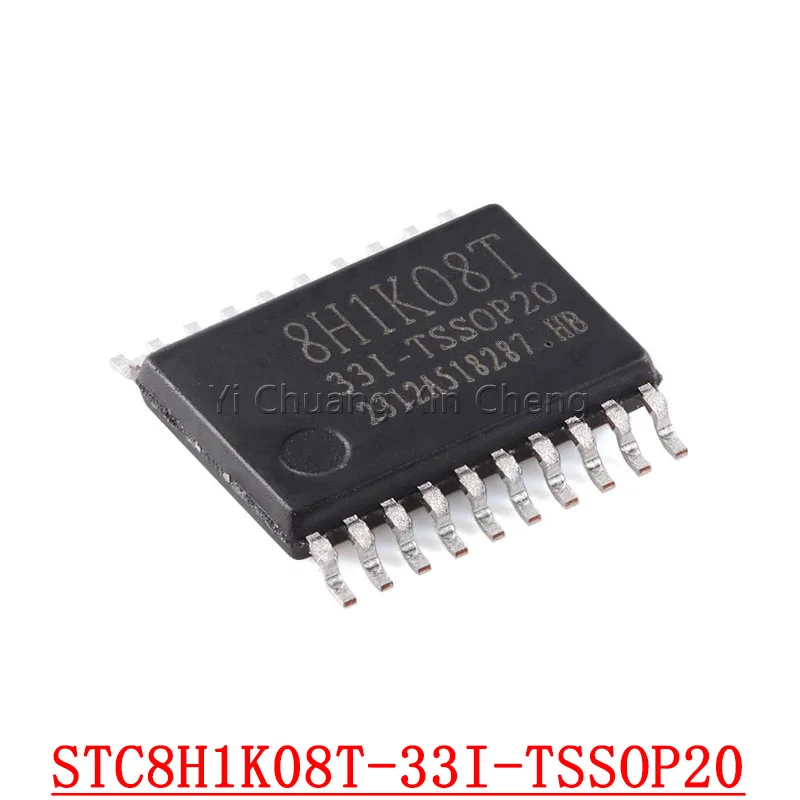 10 штук нового оригинального микропроцессорного чипа STC8H1K08T-33I-TSSOP20 1T 8051