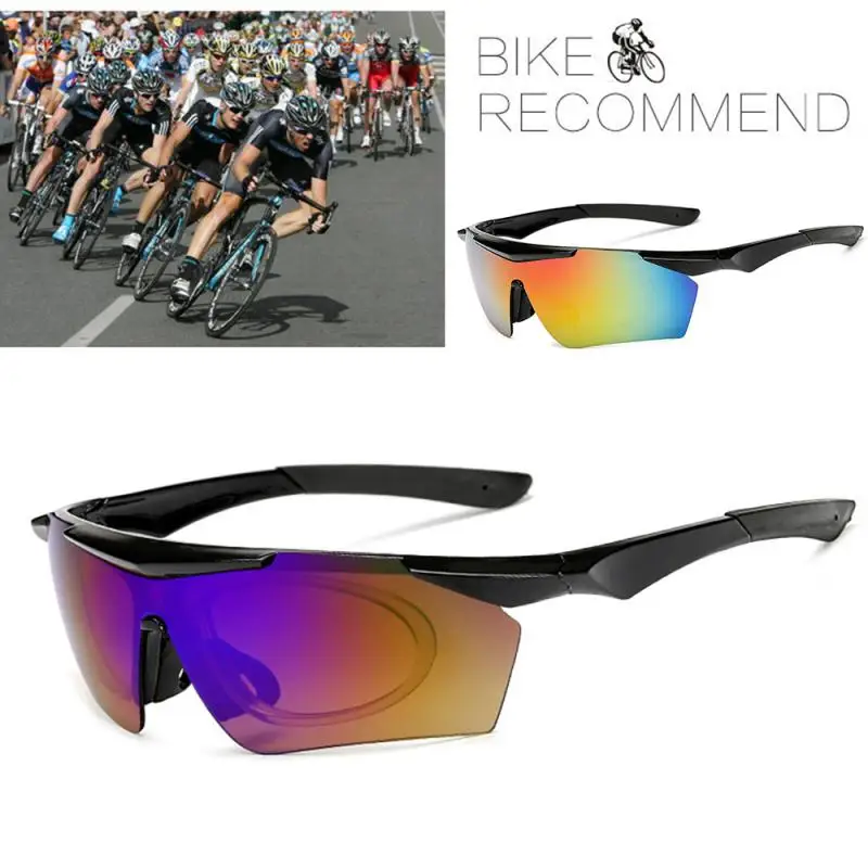 Профессиональные поляризованные велосипедные очки Велосипедные очки для занятий спортом на открытом воздухе Солнцезащитные очки UV 400 с 5 линзами Автомобильные аксессуары 5 цветов