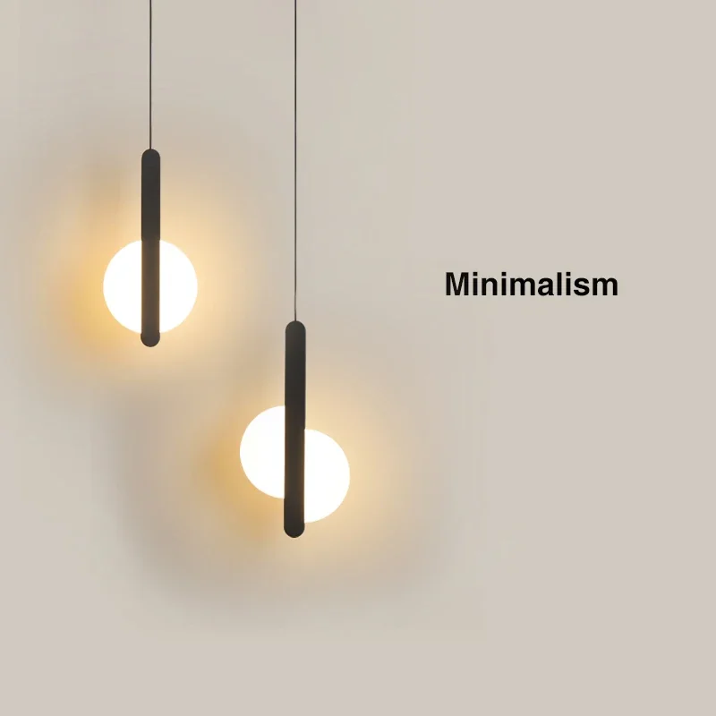Современная минималистичная светодиодная Длинная линия с одной головкой, Люстра, Кофейня, бар, настольная лампа, Прикроватная лампа для спальни, Ресторан, Подвесные светильники