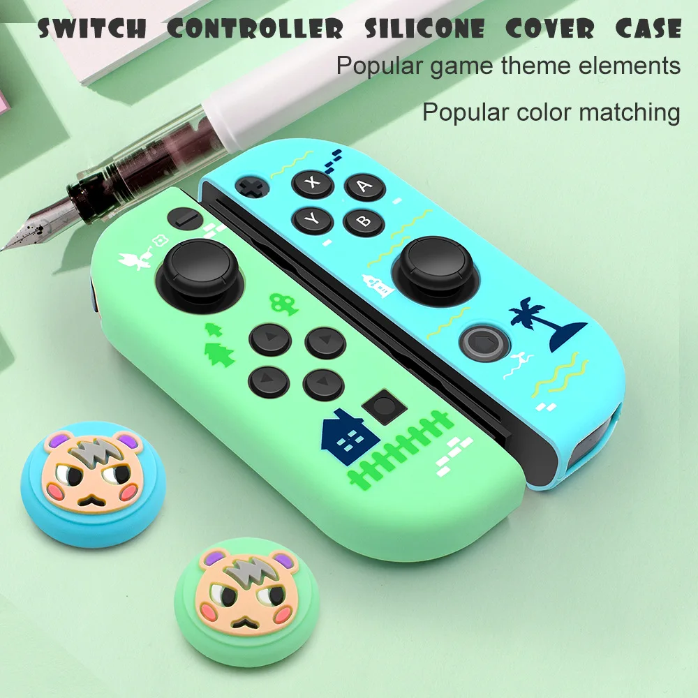 Animal Crossing Bear Leaf Pad Ручка Для Большого пальца Крышка Джойстика Для Nintendo Switch NS Lite Joy-Con Controller Чехол Для Джойстика
