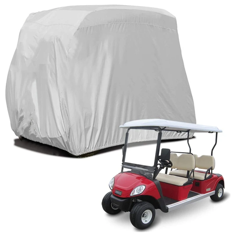 Крышка гольф-кара на 4 пассажира 210D Oxford Водонепроницаемый пылезащитный чехол на крышу, дождевик для EZ GO, клубного автомобиля, Yamaha