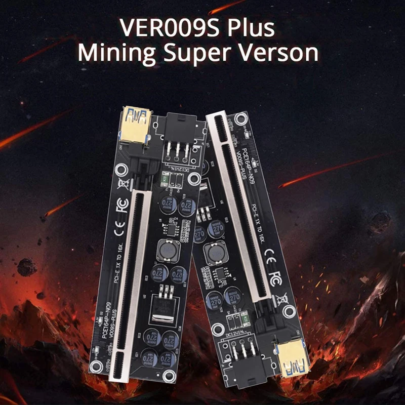 009S Plus Riser Card VER009S PCIE PCI-E PCI Express X16 GPU 6In Карта-адаптер 1X 16X Удлинитель USB 3.0 Кабель