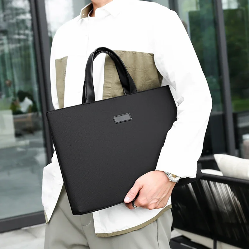 Модная сумка для документов, ручной портфель из ткани Оксфорд, деловой портфель для мужчин и женщин, Универсальная сумка для конференций на подкладке
