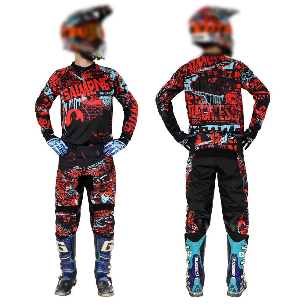 Комплекты Брюк из Джерси для мотокросса Мужские Комплекты Женские MX ATV Enduro Dirt Bike Combo гоночный костюм Enduro mountain Downhill Trail