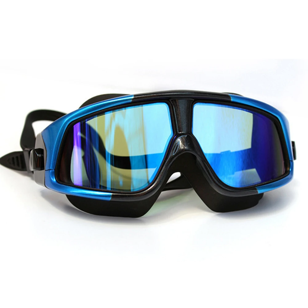 Очки для плавания для взрослых, Противотуманные Очки для дайвинга HD, Силиконовые Очки для воды в большой оправе для женщин и мужчин
