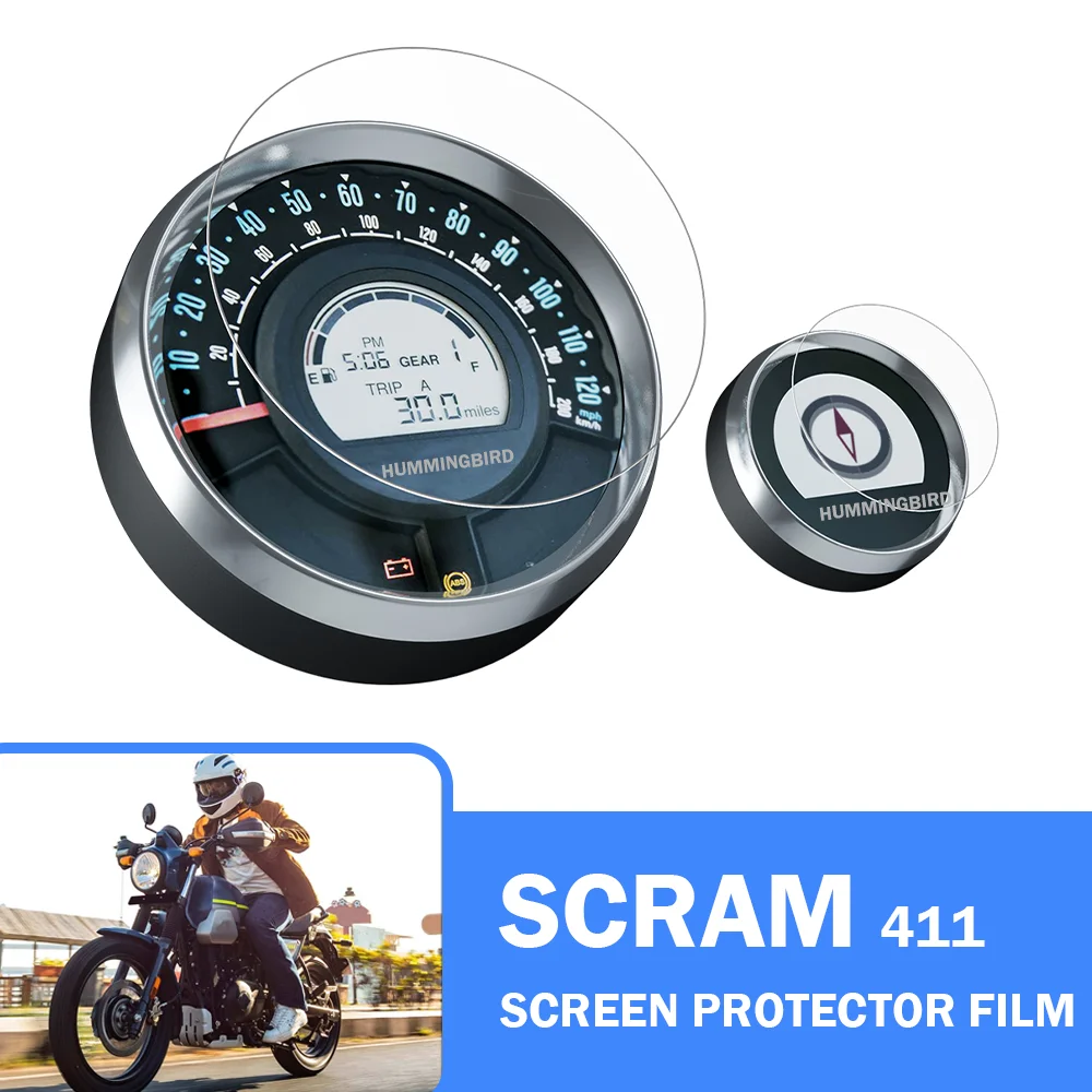 Для Royal Enfield Scram 411 2022-2023 Аксессуары Защитная Пленка Для Экрана Приборной панели Scram411 Anti-scratch TFT LCD Защитные Пленки