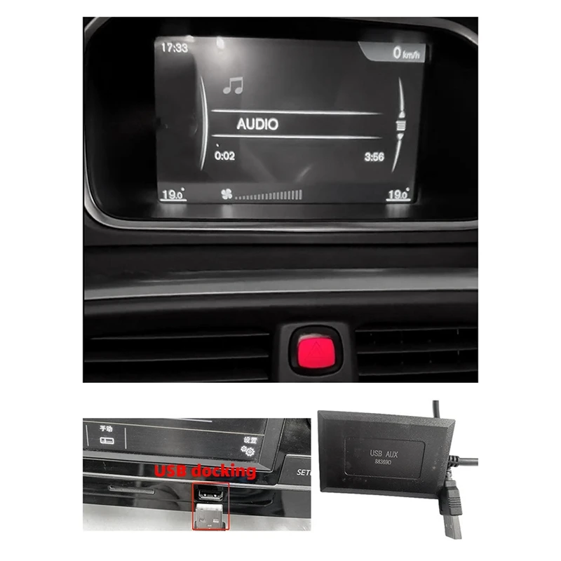 Расширение интерфейса USB для автомобиля, Интерфейс аудиовхода Aux для Mercedes-Benz, Volvo, Peugeot, Автомобильные Запчасти, Аксессуары
