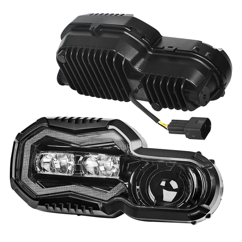 мотоциклетная светодиодная лампа дальнего/ближнего света Светодиодной фары с Ангельским Глазом DRL Монтажный комплект Для BMW F650GS/F700GS/F800GS F800 GS