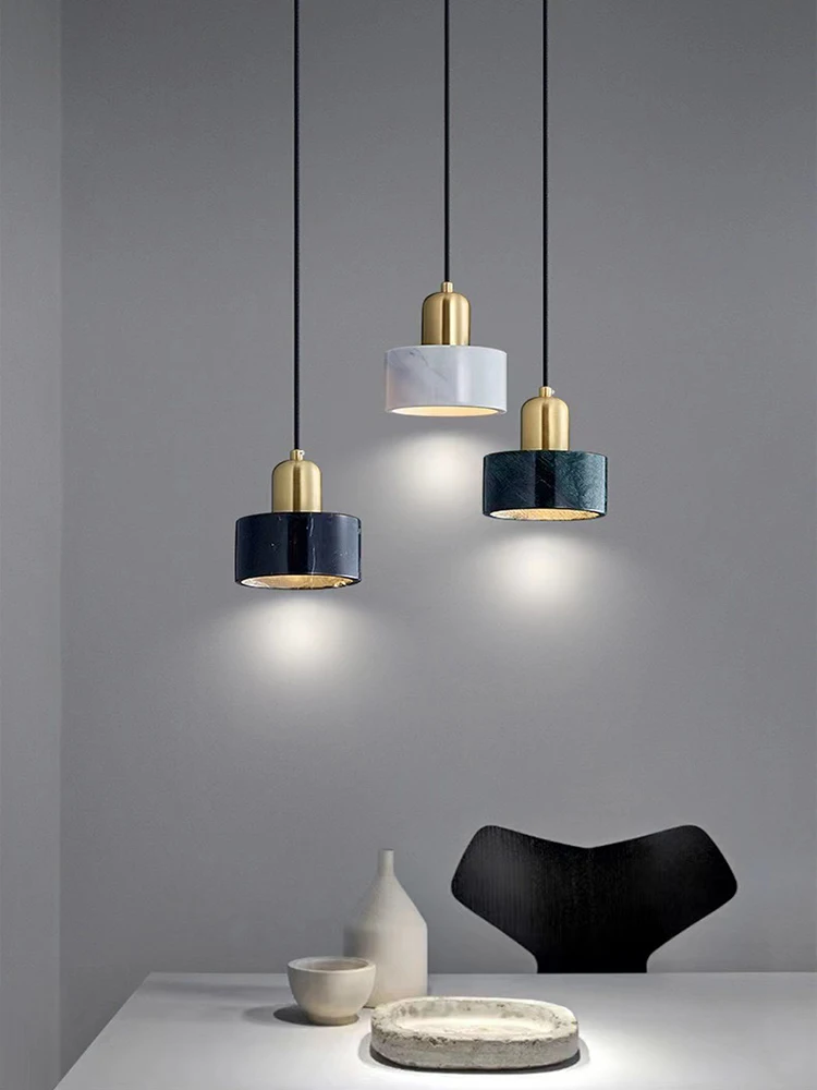 Светодиодный черно-белый подвесной светильник серии Marble для внутреннего освещения, подвесные светильники Lampen для столовой