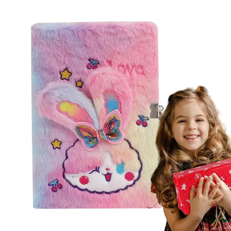 Личный блокнот Секретный Блокируемый Дневник с замком Блокируемый набор блокнотов для дневника плюшевого Кролика Rabbit Diary для детей и девочек